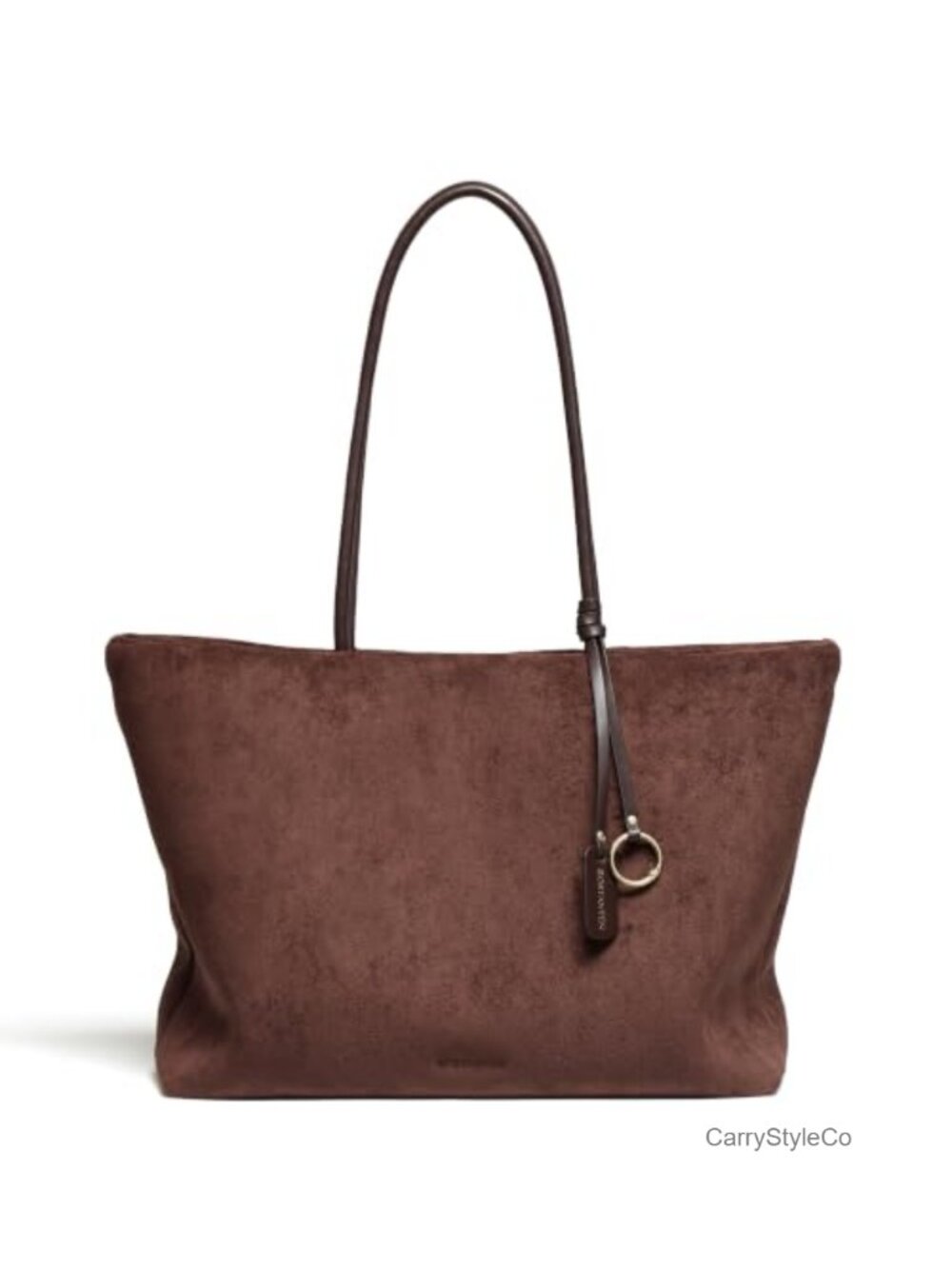 Slouchy Faux Suede Work Tote Lightweight Fits 15" Laptop Large Handbag
